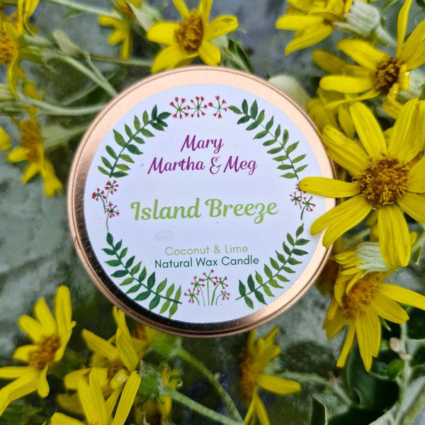 Island Breeze Natural Wax Scented Candle | Coconut & Lime