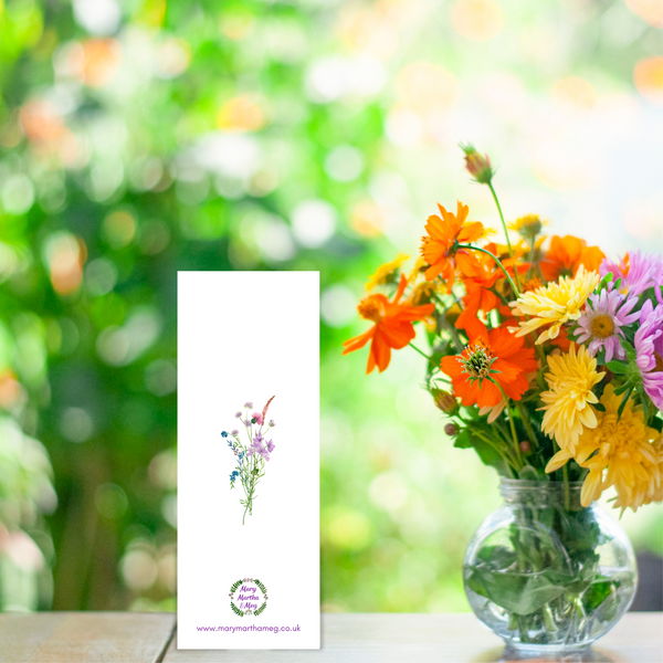 Wildflower Bookmark: Go and tell | Mark 16:15