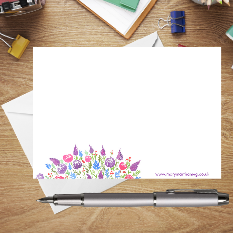 Missing You Floral Postcard