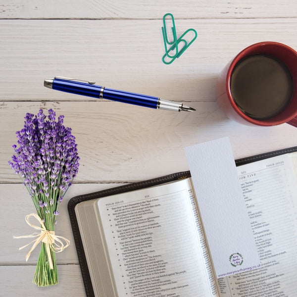 Sea Green Feather Bookmark - Psalm 91:4