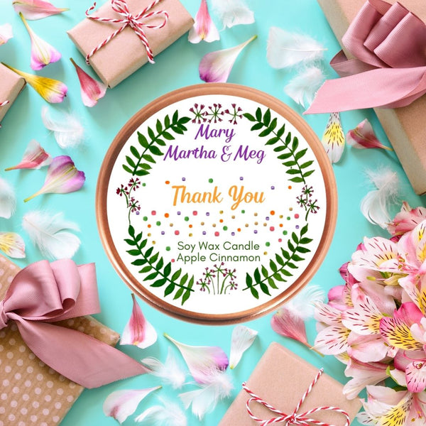 Personalised Thank You Scented Candle