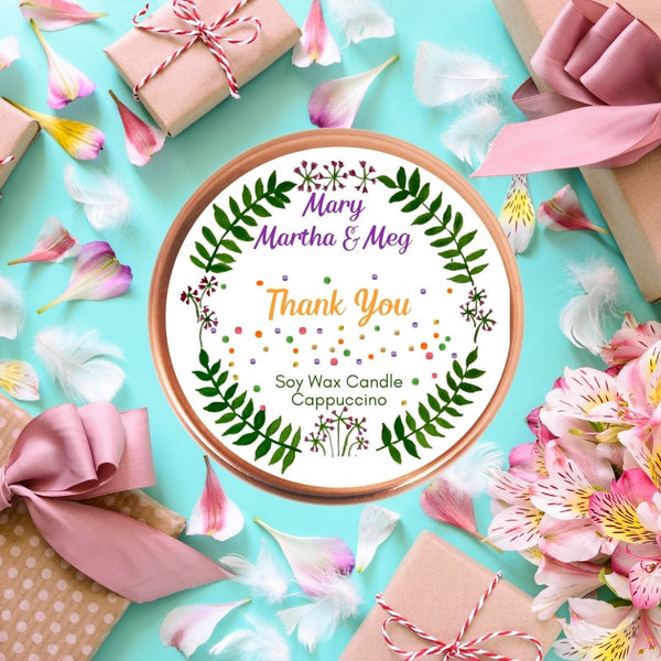 Personalised Thank You Scented Candle