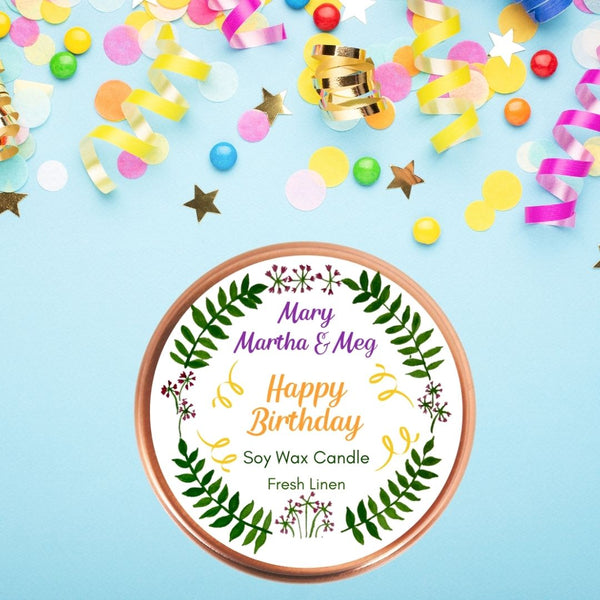 Personalised Happy Birthday Candle