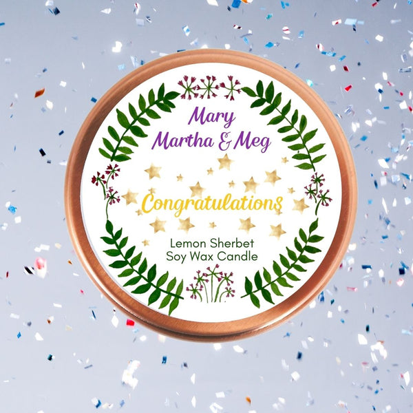 Personalised Congratulations Candle