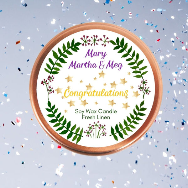 Personalised Congratulations Candle