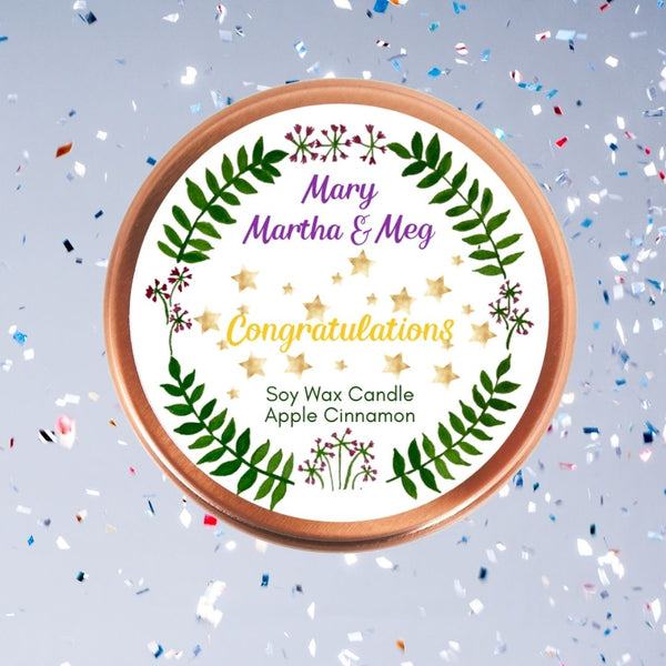 Personalised Congratulations Candle