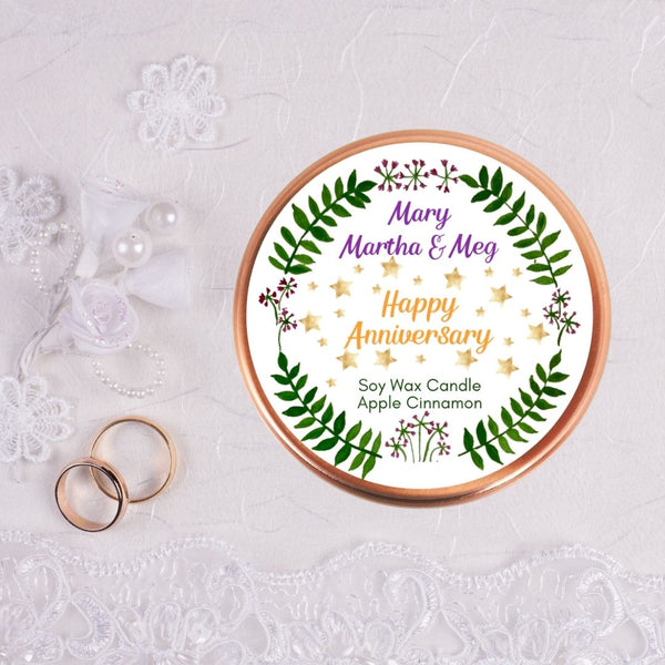 Personalised Happy Anniversary Candle