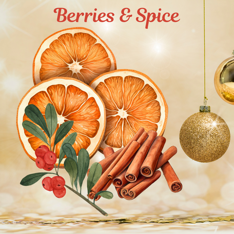 Berries and Spice Natural Wax Scented Candle | Cranberry, Orange and Cinnamon