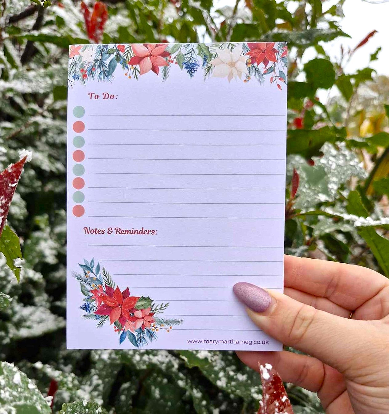 Christmas 'To Do & Reminders' Notepad