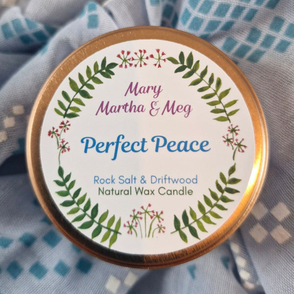 Perfect Peace Natural Wax Scented Candle | Rock Salt & Driftwood