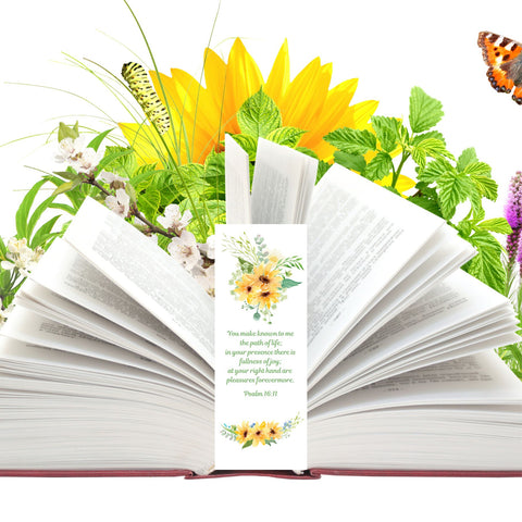 Sunflower Joy Bookmark: Path of Life | Psalm 16:11