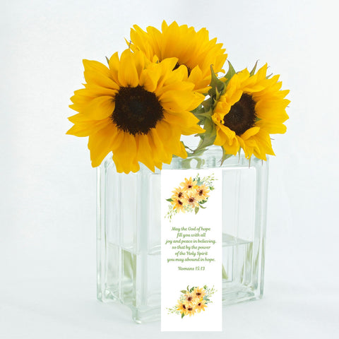 Sunflower Joy Bookmark: Hope | Romans 15:13