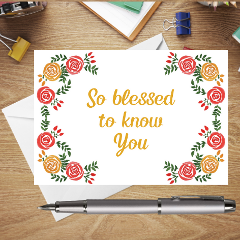 So Blessed To Know You Postcard