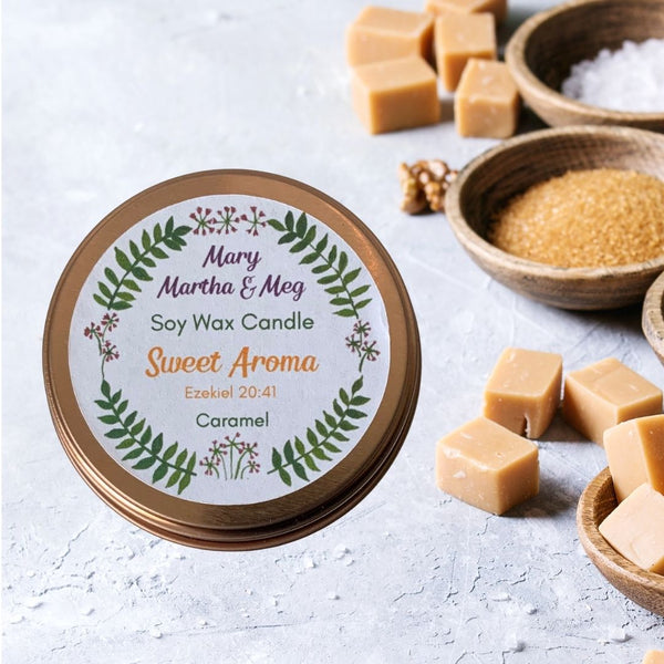 Sweet Aroma Caramel Scented Soy Wax Candle