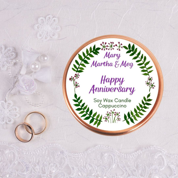 Personalised Happy Anniversary Candle