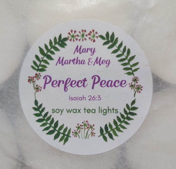 Perfect Peace Soy Wax Tea Lights (Pack of 6)
