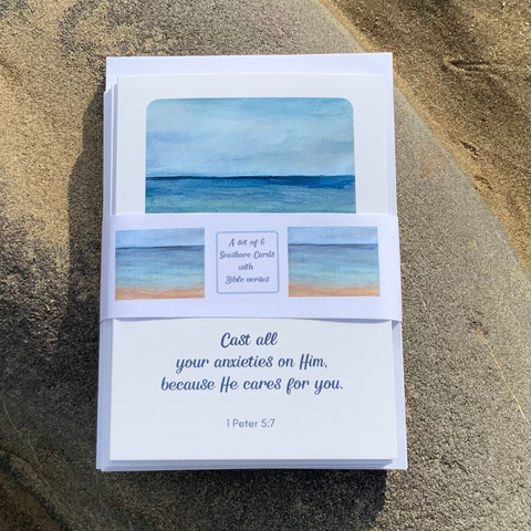 Seashore Greeting Cards - Pack of 6